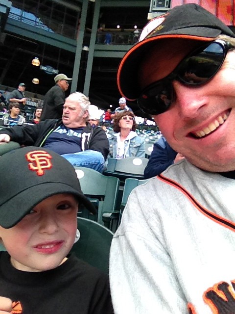 Ty and Daddy in seats