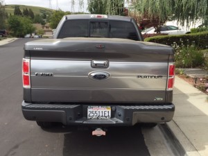 The license plate frame and trailer hitch cover said it all about 2 of George's biggest passions in life