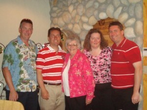 George, Paul, Mom, Lynette and me together in 2010